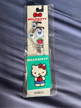 Hello Kitty White and Red Character Lanyard